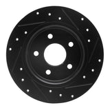 R1 Concepts 12-18 Ford Focus Rear Left Drilled & Slotted Black Brake Rotor by R1 Concepts RNC-633-54066L