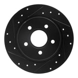 R1 Concepts 12-18 Ford Focus Rear Left Drilled & Slotted Black Brake Rotor by R1 Concepts RNC-633-54066L
