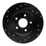 R1 Concepts 12-18 Ford Focus Rear Right Drilled & Slotted Black Brake Rotor by R1 Concepts RNC-633-54066R