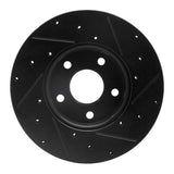 R1 Concepts 12-18 Ford C-MAX Front Left Drilled & Slotted Black Brake Rotor by R1 Concepts RNC-633-54067L