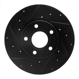 R1 Concepts 12-18 Ford C-MAX Front Left Drilled & Slotted Black Brake Rotor by R1 Concepts RNC-633-54067L