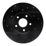 R1 Concepts 12-18 Ford C-MAX Front Right Drilled & Slotted Black Brake Rotor by R1 Concepts RNC-633-54067R