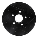 R1 Concepts 12-18 Ford C-MAX Front Right Drilled & Slotted Black Brake Rotor by R1 Concepts RNC-633-54067R