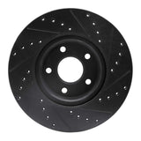 R1 Concepts 04-19 Ford C-MAX Front Left Drilled & Slotted Black Brake Rotor by R1 Concepts RNC-633-54069L