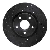 R1 Concepts 04-19 Ford C-MAX Front Left Drilled & Slotted Black Brake Rotor by R1 Concepts RNC-633-54069L