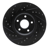 R1 Concepts 04-19 Ford C-MAX Front Right Drilled & Slotted Black Brake Rotor by R1 Concepts RNC-633-54069R