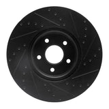 R1 Concepts 04-19 Ford Focus Front Left Drilled & Slotted Black Brake Rotor by R1 Concepts RNC-633-54070L