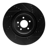 R1 Concepts 13-14 Ford Mustang Front Left Drilled & Slotted Black Brake Rotor by R1 Concepts RNC-633-54071L