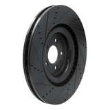 R1 Concepts 13-14 Ford Mustang Front Right Drilled & Slotted Black Brake Rotor by R1 Concepts RNC-633-54071R