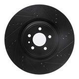 R1 Concepts 13-14 Ford Mustang Front Right Drilled & Slotted Black Brake Rotor by R1 Concepts RNC-633-54071R