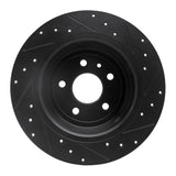 R1 Concepts 13-20 Ford Escape Rear Left Drilled & Slotted Black Brake Rotor by R1 Concepts RNC-633-54072L