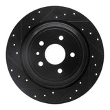 R1 Concepts 13-20 Ford Escape Rear Left Drilled & Slotted Black Brake Rotor by R1 Concepts RNC-633-54072L