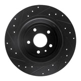 R1 Concepts 13-20 Ford Escape Rear Right Drilled & Slotted Black Brake Rotor by R1 Concepts RNC-633-54072R