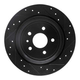 R1 Concepts 13-20 Ford Escape Rear Right Drilled & Slotted Black Brake Rotor by R1 Concepts RNC-633-54072R