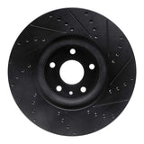 R1 Concepts 13-20 Ford Fusion Front Left Drilled & Slotted Black Brake Rotor by R1 Concepts RNC-633-54073L