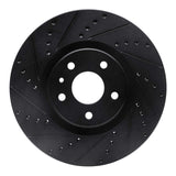 R1 Concepts 13-20 Ford Fusion Front Left Drilled & Slotted Black Brake Rotor by R1 Concepts RNC-633-54073L