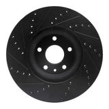 R1 Concepts 13-20 Ford Fusion Front Right Drilled & Slotted Black Brake Rotor by R1 Concepts RNC-633-54073R