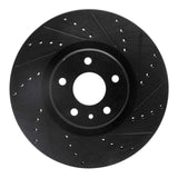 R1 Concepts 13-20 Ford Fusion Front Right Drilled & Slotted Black Brake Rotor by R1 Concepts RNC-633-54073R
