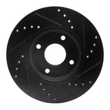 R1 Concepts 14-23 Ford Fiesta (USA/Canada) Front Left Drilled & Slotted Black Brake Rotor by R1 Concepts RNC-633-54075L