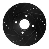 R1 Concepts 14-23 Ford Fiesta (USA/Canada) Front Left Drilled & Slotted Black Brake Rotor by R1 Concepts RNC-633-54075L