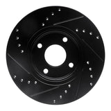 R1 Concepts 14-23 Ford Fiesta (USA/Canada) Front Right Drilled & Slotted Black Brake Rotor by R1 Concepts RNC-633-54075R