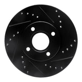 R1 Concepts 14-23 Ford Fiesta (USA/Canada) Front Right Drilled & Slotted Black Brake Rotor by R1 Concepts RNC-633-54075R