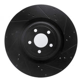 R1 Concepts 15-23 Ford Mustang Front Right Drilled & Slotted Black Brake Rotor by R1 Concepts RNC-633-54079R