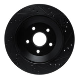 R1 Concepts 04-07 Ford Freestar Rear Left Drilled & Slotted Black Brake Rotor by R1 Concepts RNC-633-54087L