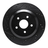 R1 Concepts 04-07 Ford Freestar Rear Left Drilled & Slotted Black Brake Rotor by R1 Concepts RNC-633-54087L