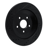 R1 Concepts 04-07 Ford Freestar Rear Right Drilled & Slotted Black Brake Rotor by R1 Concepts RNC-633-54087R