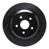 R1 Concepts 04-07 Ford Freestar Rear Right Drilled & Slotted Black Brake Rotor by R1 Concepts RNC-633-54087R