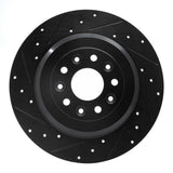 R1 Concepts 05-19 Ford Five Hundred Rear Left Drilled & Slotted Black Brake Rotor by R1 Concepts RNC-633-54088L