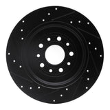 R1 Concepts 05-19 Ford Freestyle Rear Right Drilled & Slotted Black Brake Rotor by R1 Concepts RNC-633-54088R