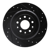 R1 Concepts 05-19 Ford Freestyle Rear Right Drilled & Slotted Black Brake Rotor by R1 Concepts RNC-633-54088R