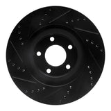 R1 Concepts 07-15 Ford Edge Front Right Drilled & Slotted Black Brake Rotor by R1 Concepts RNC-633-54089R
