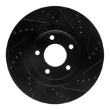 R1 Concepts 07-15 Ford Edge Front Right Drilled & Slotted Black Brake Rotor by R1 Concepts RNC-633-54089R