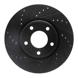R1 Concepts 07-08 Lincoln Mkx Front Left Drilled & Slotted Black Brake Rotor by R1 Concepts RNC-633-54091L