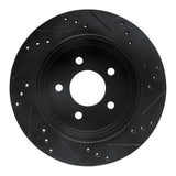 R1 Concepts 10-11 Ford Ranger (USA/Canada) Rear Left Drilled & Slotted Black Brake Rotor by R1 Concepts RNC-633-54092L