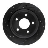 R1 Concepts 10-11 Ford Ranger (USA/Canada) Rear Left Drilled & Slotted Black Brake Rotor by R1 Concepts RNC-633-54092L