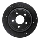 R1 Concepts 10-11 Ford Ranger (USA/Canada) Rear Right Drilled & Slotted Black Brake Rotor by R1 Concepts RNC-633-54092R