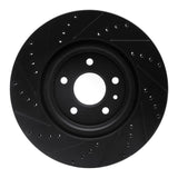 R1 Concepts 11-19 Ford Explorer Front Right Drilled & Slotted Black Brake Rotor by R1 Concepts RNC-633-54094R