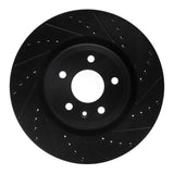R1 Concepts 11-19 Ford Explorer Front Right Drilled & Slotted Black Brake Rotor by R1 Concepts RNC-633-54094R