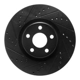 R1 Concepts 15-20 Ford Edge Front Left Drilled & Slotted Black Brake Rotor by R1 Concepts RNC-633-54095L