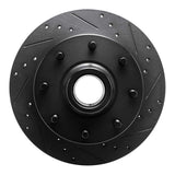 R1 Concepts 68-75 Ford F-250 2WD (Excl Super Duty) Front Right Drilled & Slotted Black Brake Rotor by R1 Concepts RNC-633-54096R