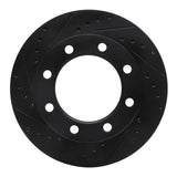 R1 Concepts 76-79 Ford F-250 4WD (Excl Super Duty) Front Left Drilled & Slotted Black Brake Rotor by R1 Concepts RNC-633-54103L
