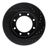 R1 Concepts 77-79 Ford F-350 4WD (Excl Super Duty) Front Left Drilled & Slotted Black Brake Rotor by R1 Concepts RNC-633-54104L
