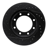 R1 Concepts 77-79 Ford F-250 4WD (Excl Super Duty) Front Right Drilled & Slotted Black Brake Rotor by R1 Concepts RNC-633-54104R