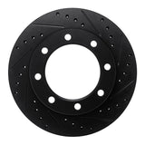R1 Concepts 77-79 Ford F-250 4WD (Excl Super Duty) Front Right Drilled & Slotted Black Brake Rotor by R1 Concepts RNC-633-54104R