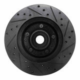R1 Concepts 80-83 Ford F-150 RWD Front Left Drilled & Slotted Black Brake Rotor by R1 Concepts RNC-633-54107L