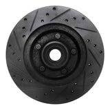 R1 Concepts 80-83 Ford F-100 Front Right Drilled & Slotted Black Brake Rotor by R1 Concepts RNC-633-54107R